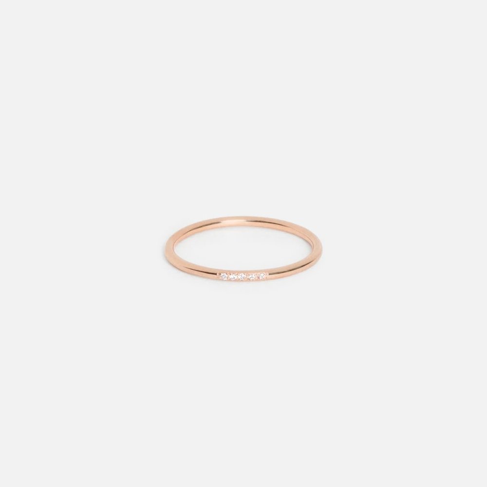 Rose Gold Diamond Eiga Ring by SHW Jewelry